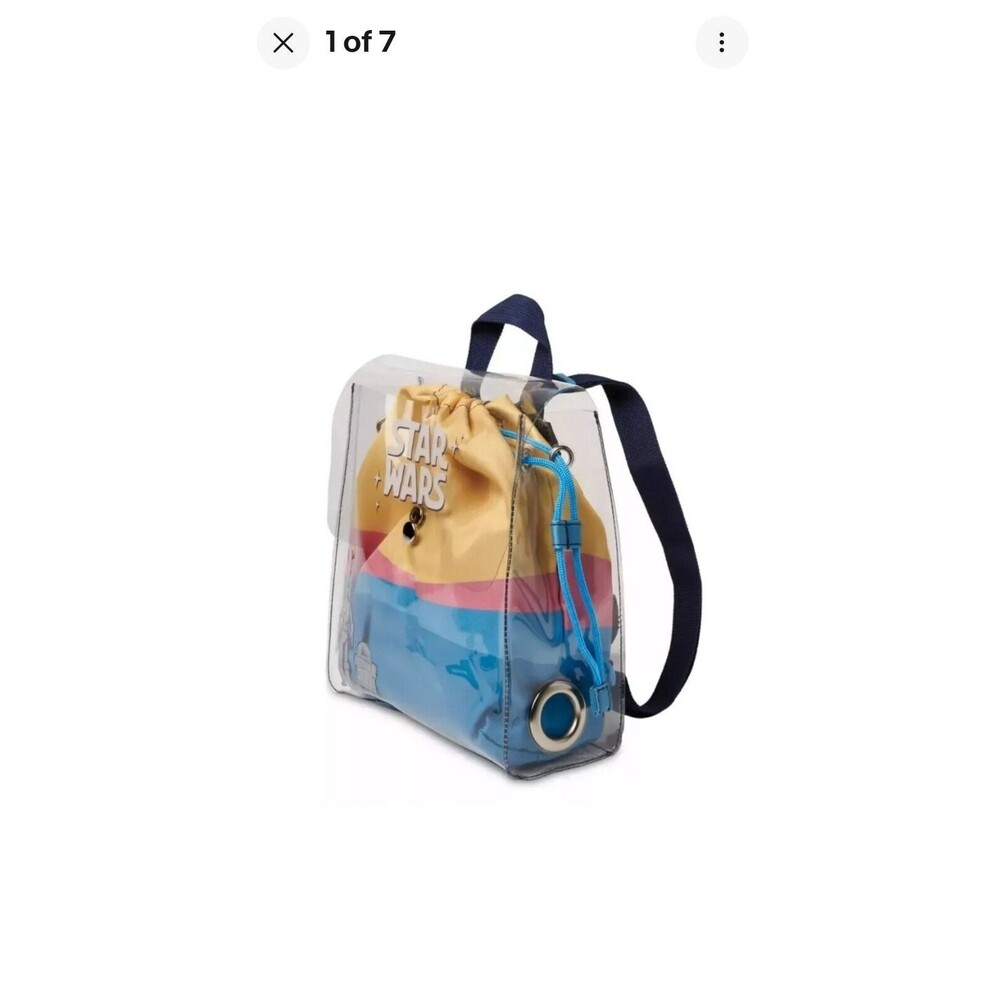 Star Wars Swim Bag Backpack NEW Kids Sky Blue Pink Yellow Multicolor C-3PO R2-D2